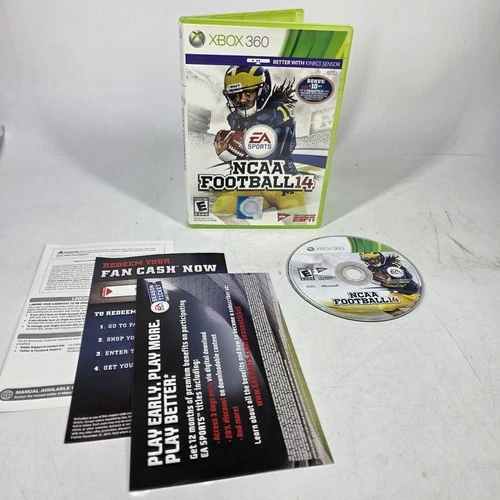 NCAA Football 14 (Xbox 360, 2013) – EA Sports – Tested, Cleaned, Good Condition