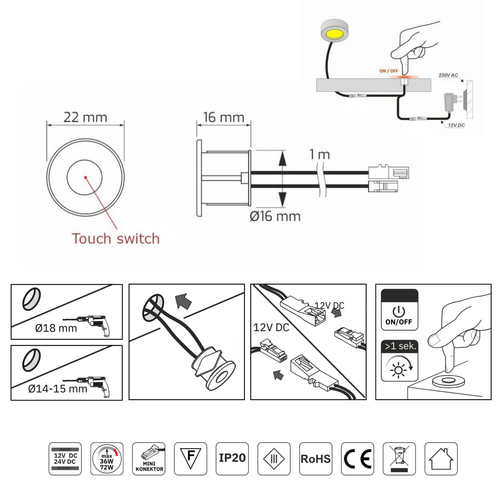Soluzioni Per Strisce LED/mt: Alimentatori-Connettori-Sensori per Illuminazione - Foto 32 di 49
