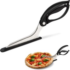 Loftern Pizza Scissors - Non-Stick with Firm Grip Base - Black 