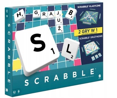 GRA PLANSZOWA SCRABBLE PO POLSKU ORIGINAL POLSKA WERSJA POLSKIE GRY PLANSZOWE