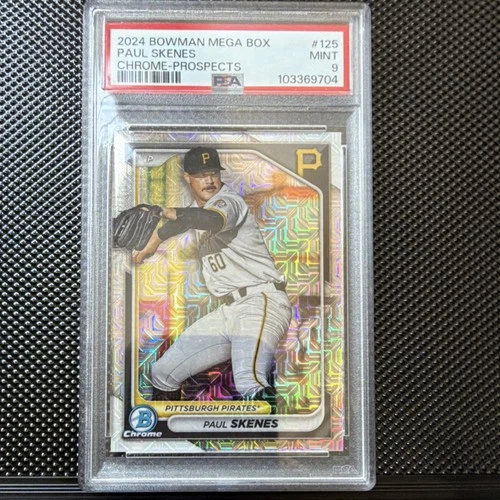 2024 Bowman Chrome Paul Skenes BCP-125 Mojo Refractor PSA 9 Pirates