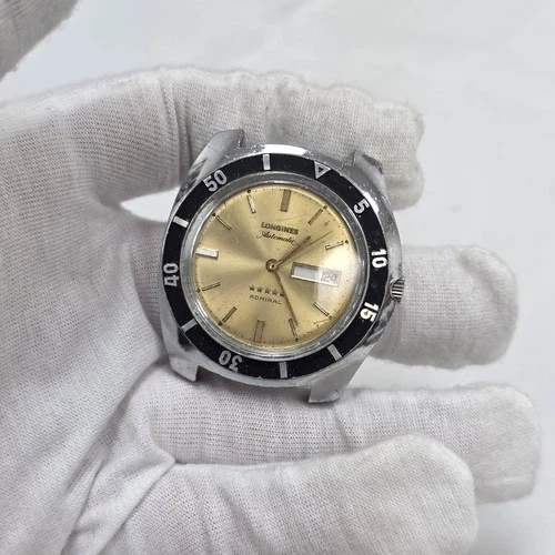 Vintage Longines Admiral 5 Star Cal 507 Automatic Mens Watch Movement Runs AS-IS