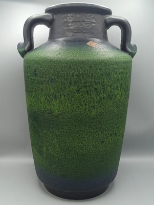 Carstens Tönnieshof Bodenvase 0553-45  Fat Lava Keramik grün grau  w.germany