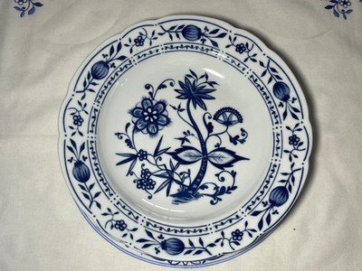 Kahla Zwiebelmuster Porzellan Essteller Suppenteller Teller 23,5 cm Tiefe 4 cm