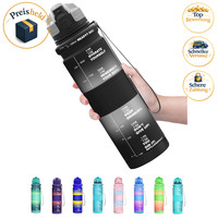 Trinkflasche 500Ml Auslaufsicher Bpa-Frei Tritan Mit Zeitmarkierung FüR Kinder