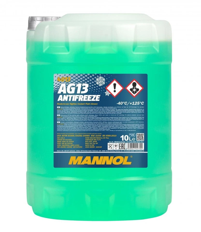MANNOL Antigel Liquide de refroidissement MN4013-10 10L Jerrycan - Photo 3/4