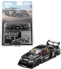 Mini GT 1:64 Nissan LB-ER34 Super Silhouette SKYLINE Black LBWK MGT00844