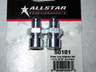 AllStar Steel Brake Line Adapter 4 AN To 3/16" Inverted Flare 2pk ALL50101