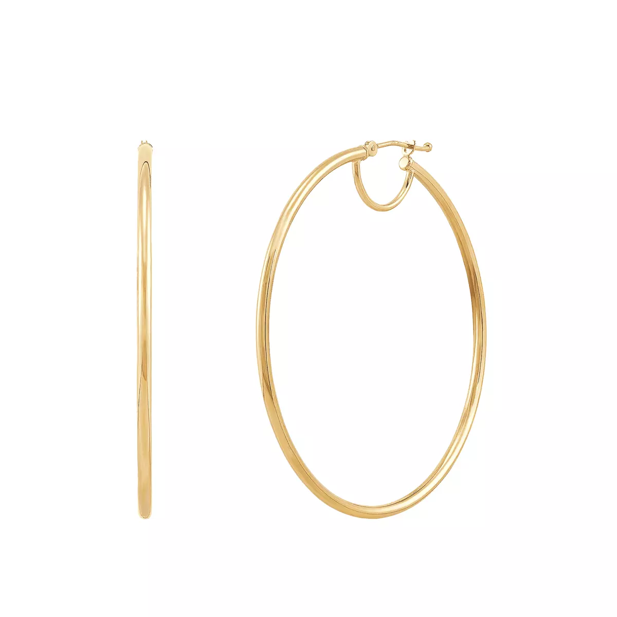 Hollow Hoop Earrings Set 10K Yellow Gold