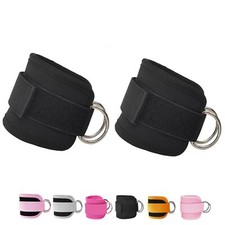 2Pk Fitness Ankle Straps for Cable Machines Adjustable Padded Ankle Wrist Cuffs