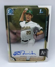 2015 Bowman Chrome Auto Seth Streich A's 1st Prospect BCAP-SST