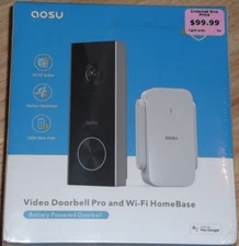 AOSU V8P1AX11 VIDEO DOORBELL PRO & WIFI HOME BASE SPACE GRAY NEW