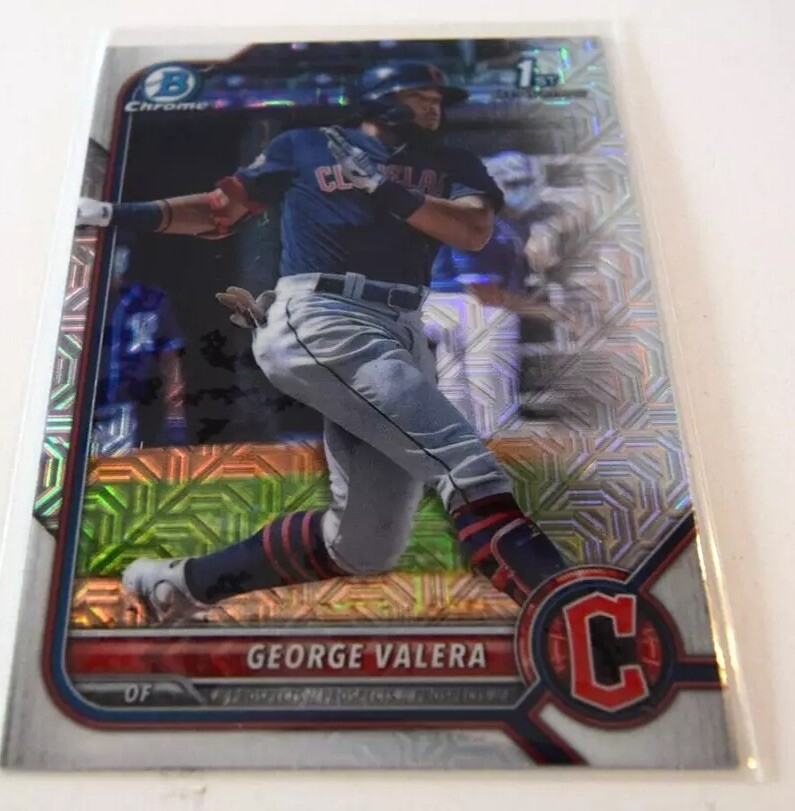 2022 Bowman Chrome #BCP-22 George Valera 1st Bowman Chrome Mojo Refractor