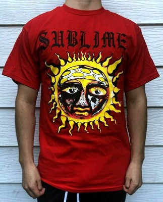 SUBLIME SUN ROCK BAND REDT SHIRT Men's 