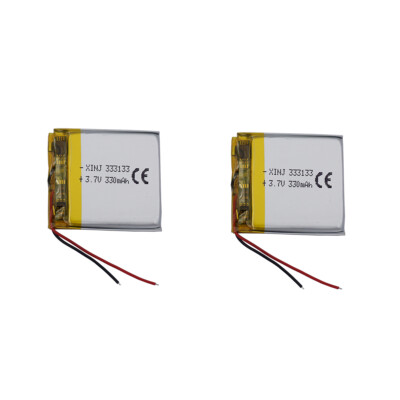 2 pcs 3.7V 330 mAh 1.22Wh Rechargeable Replacement Li-Polymer Li Battery 333133