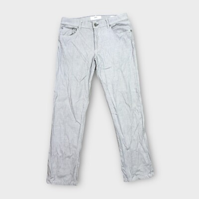 Brax Feel Good Cooper Fancy Chino Pants Men 32x28 Stretch Light Gray Preppy