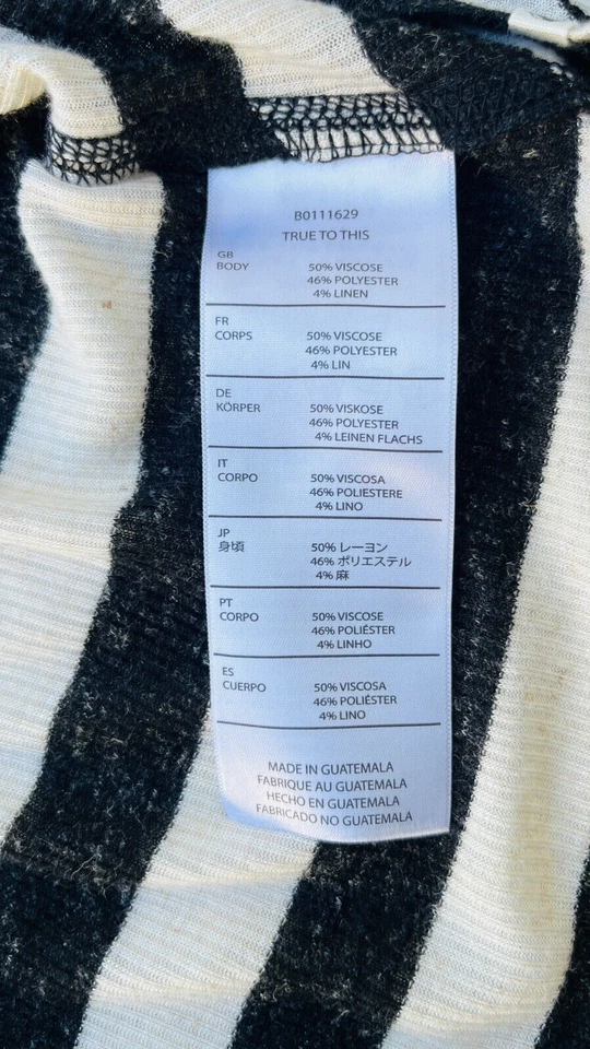 Volcom Women’s Lived In RIB Racer Back Striped Tank Top Size L - Image 2 of 4