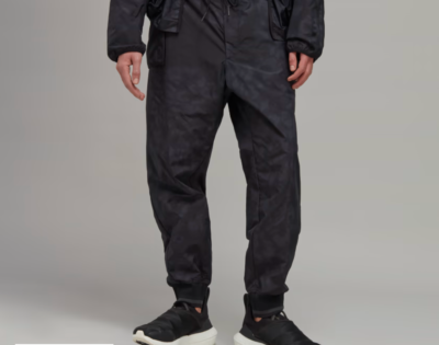 Adidas Y-3 LEOPARD PRINT SOCCER BLACK PANTS RETAIL $500 Size L 