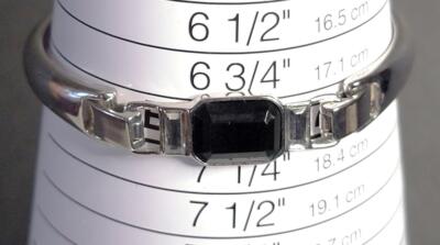 Neu Lia Sophia Armreif Bracelet Mit Schwarzem Onyx-Einsatz, 2 5/8''d