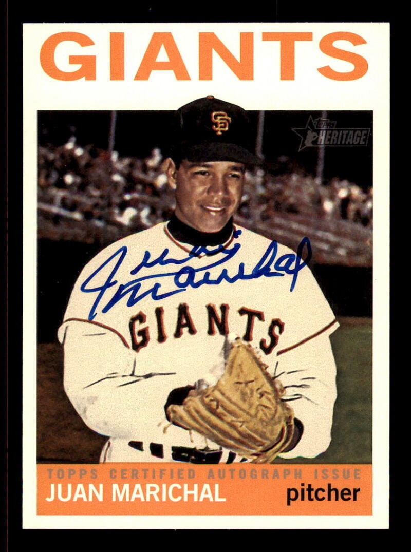 2013 Topps Heritage Real One Autograph/Auto #JM Juan Marichal Giants Blue Ink c
