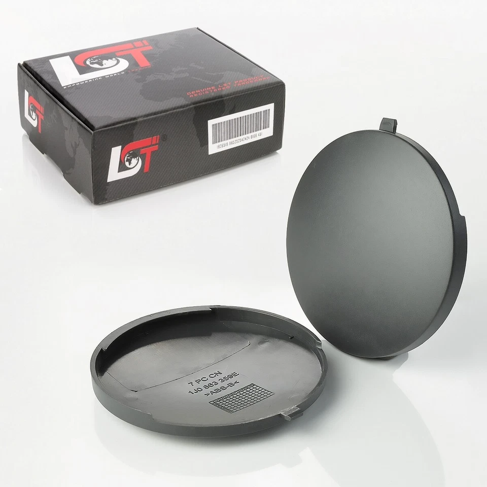 2x ASCHENBECHER SEITENDECKEL COVER MITTELKONSOLE HINTEN SCHWARZ FÜR VW GOLF IV 4