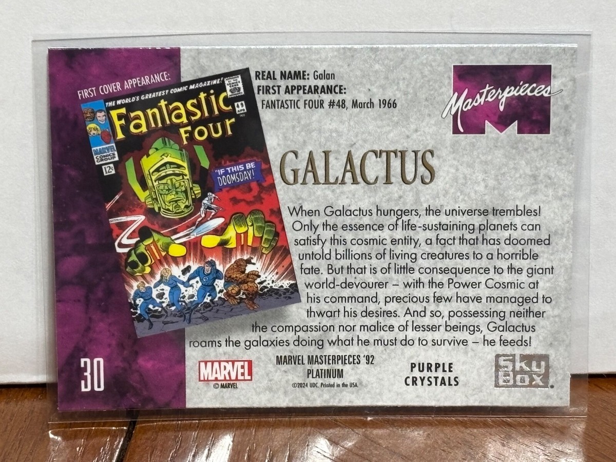 2024 1992 Marvel Masterpieces Platinum Purple Crystals #30