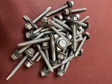 50 - 1/4" X 14 X 2" Metal Roofing And Siding Screws With Washers - Self Drilling