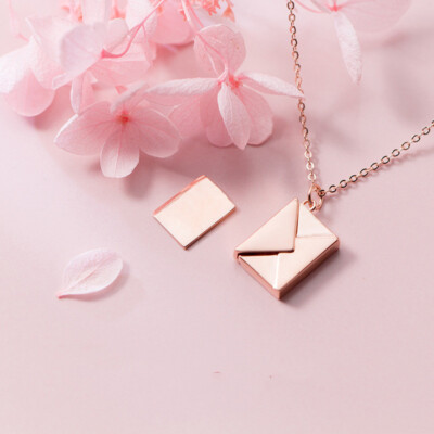 Fashion Jewelry Envelop Necklace Women Lover Letter Pendant Best Gifts For Girlf