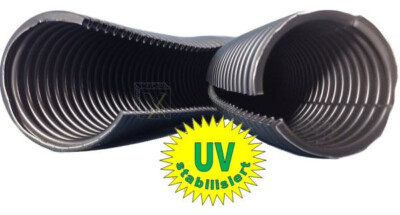 5m Ring TWIN Kabelschutz Wellrohr 2-teilig geschlitzt uv-stabilisiert