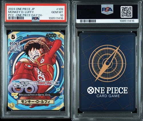 ④ 2024 One Piece Day Japanese PCC #109 Monkey D. Luffy PSA 10 GEM MINT Promo - Picture 4 of 4