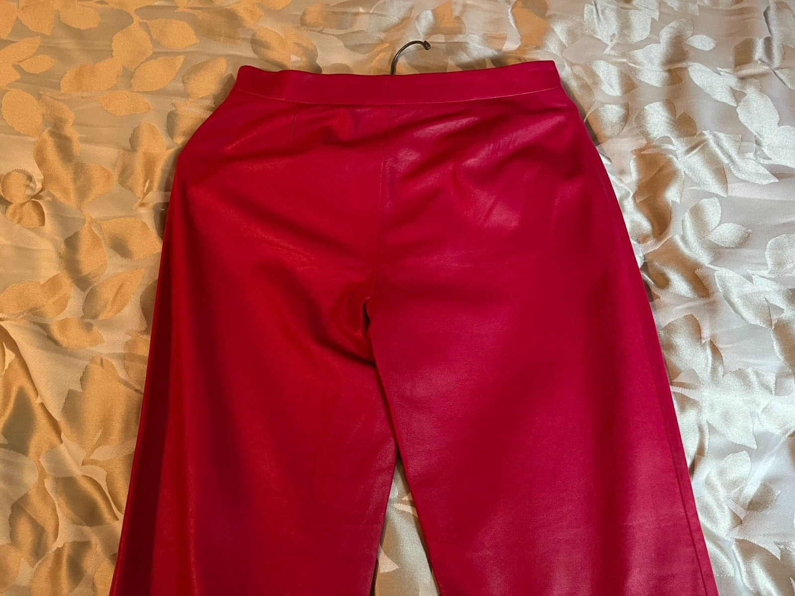 Versus Versace Vintage Pink Red Soft Leather Pants - Size 40 image 2