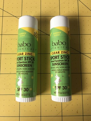 Sun & Wind Protection Spf 30 Clear Zinc Sport Stick (899248080345)