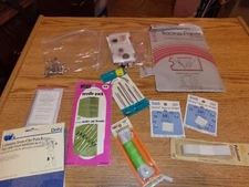 Vintage Sewing Notions With Homemade Shadow Box