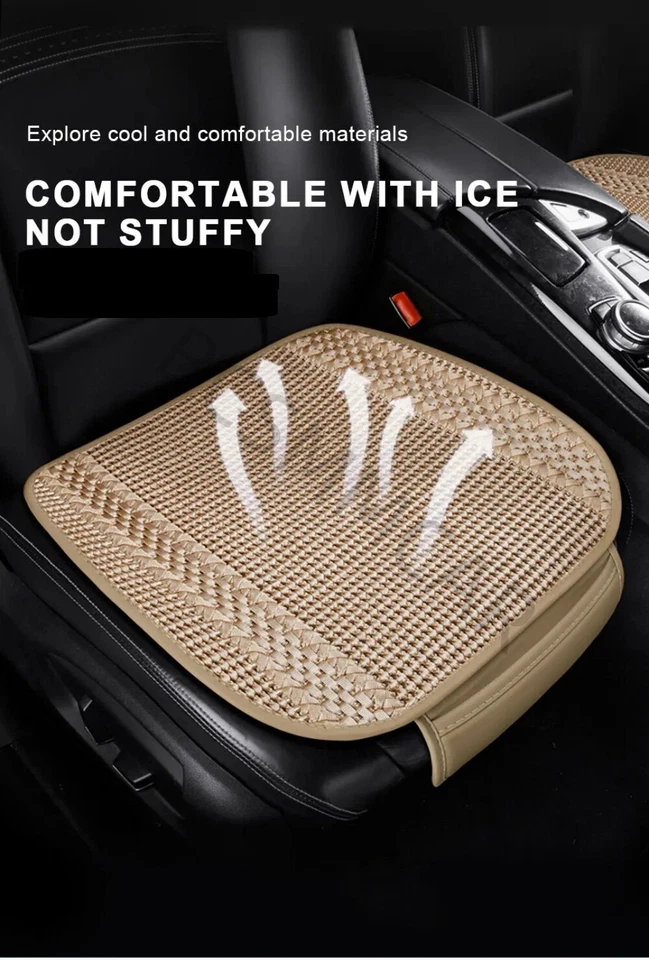 Funda de asiento cojín almohadilla transpirable alfombrilla protector interior coche para cuatro estaciones Foto 3 de 4