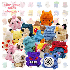 63 Handmade Crochet Plush Dolls Amigurumi Fan Art Set Inspired by Pok mon