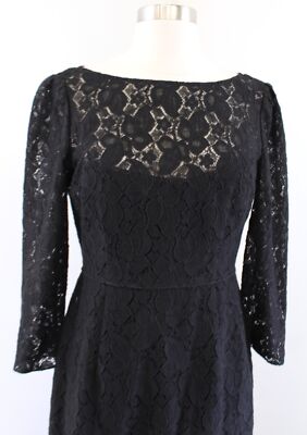 Elie Tahari Womens Black Lace Sheath Dress Size 4 Cocktail Party 3/4 Sleeve | eBay Elie Tahari Womens Black Lace Sheath Dress Size 4 Cocktail Party 3/4 Sleeve | eBay