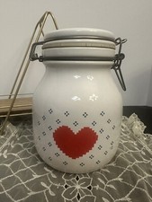 Vintage Bail Wire Jar With Heart