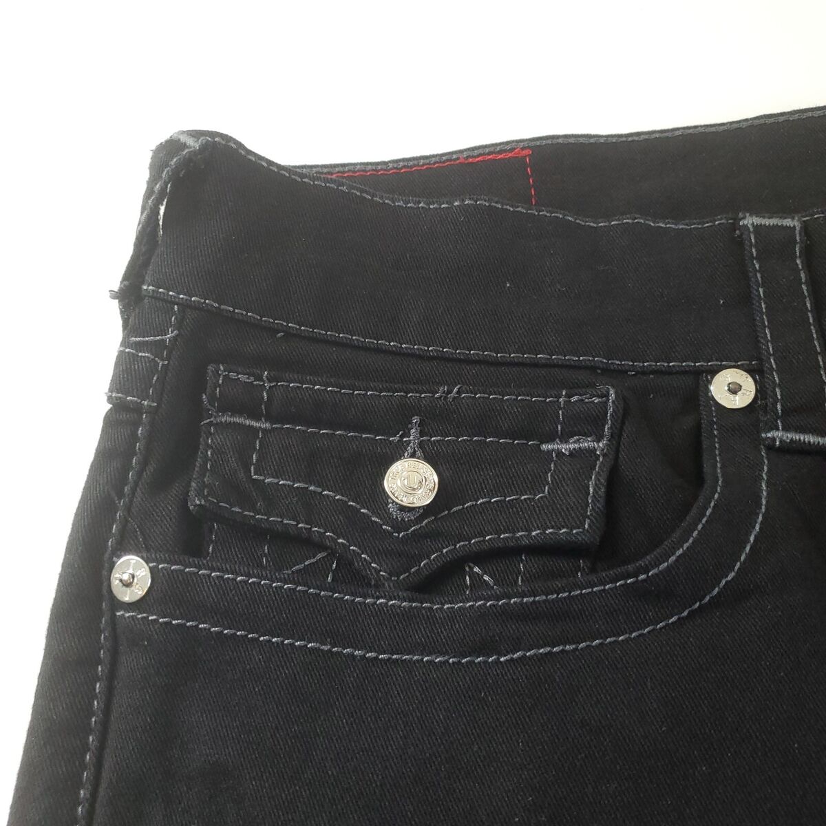 True Religion Ricky Flap SN Relaxed Straight Black True Religion Ricky Flap SN Relaxed Straight Black