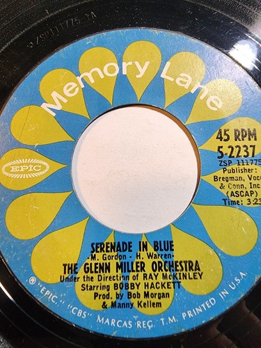 GLENN MILLER AND HIS ORCHESTRA -Serenade in blue/Moonlight cocktail VG F242