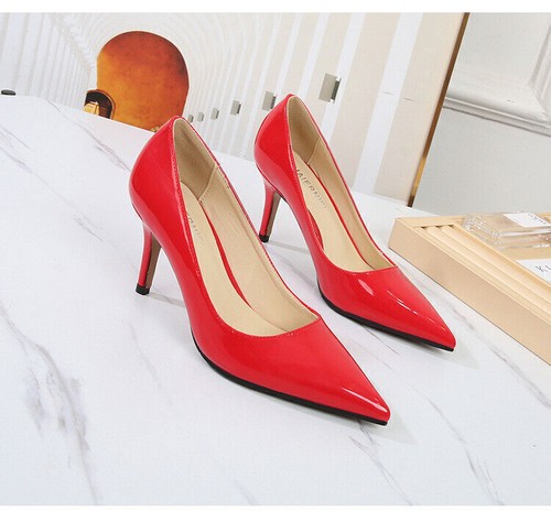 Damen 7.5cm High Heels Etikette Stewardess Spitze Pumps Stiletto ArbeitsschuheZX - Bild 12 von 22
