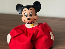 Vintage Mickey Mouse Bean Bag Toy Plush Walt Disney Productions Made In Japan