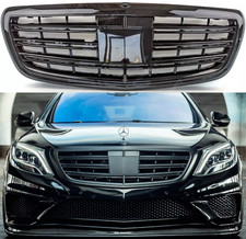 For Mercedes S-Class W222 Night View S450 S63 AMG Front Radiator Grille 2014-20
