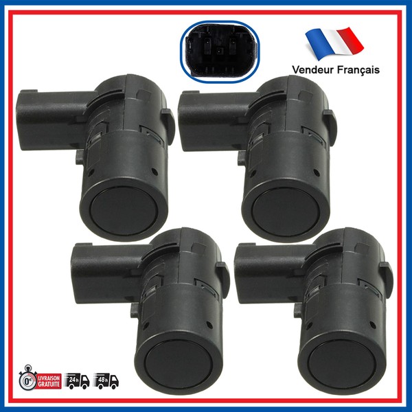 Partsline 4 Parksensoren RüCkfahr Radar Schwarz FüR CitroËN C5 I 01-08 659001-image
