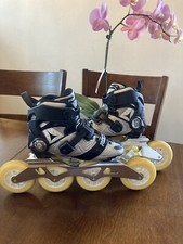 Roces Adult Mens LAB Fitness Inline Skates Blades Black/Silver 400721