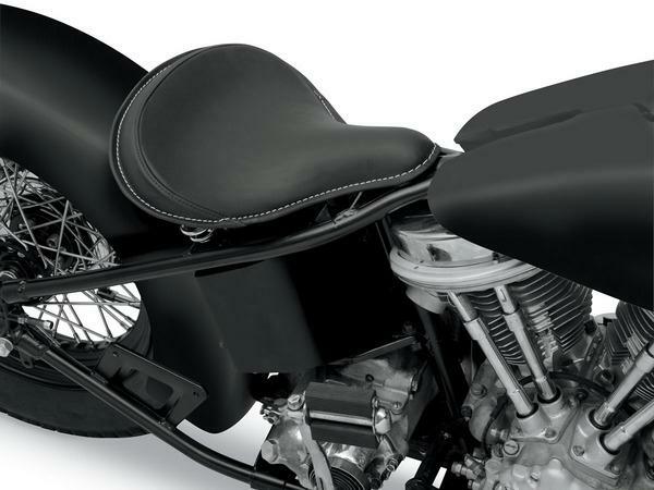 Drag Specialties Black Large Spring Solo Seat Leather Custom