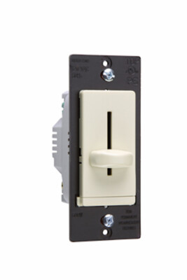 PASS& SEYMOUR LS600-IV INCANDESCENT DECORATOR DIMMER SLIDE 600W IVORY NON PRESE