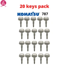 20 Pcs Komatsu 787 Logo Heavy Equipment Keys, Excavator, Dozer, Loader Key