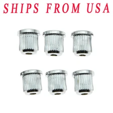 KAISH 6pcs Chrome String Through Body 5/16" String Ferrules for USA Telecaster