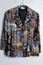 Dressbarn Womens Crazy Patterned Blazer Jacket - Multi - Size Xl (zd6)