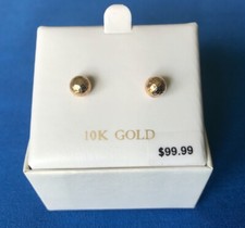 10K Yellow Gold Ball Post Earrings with tags never worn like new condition 